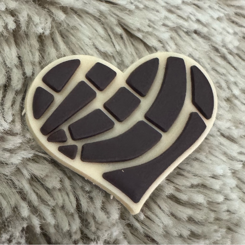 Chocolate Heart Shaped Concha CROCS Jibbitz Shoe Charm 5/$20